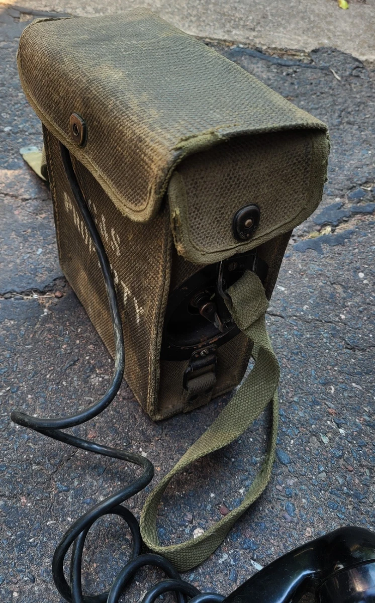 アメリカ軍 米軍野戦電話 USAヴィンテージ 実物 アメリカン雑貨 TA-954 Field Telephone Indiana Original WWII US Field Gear & Equipment