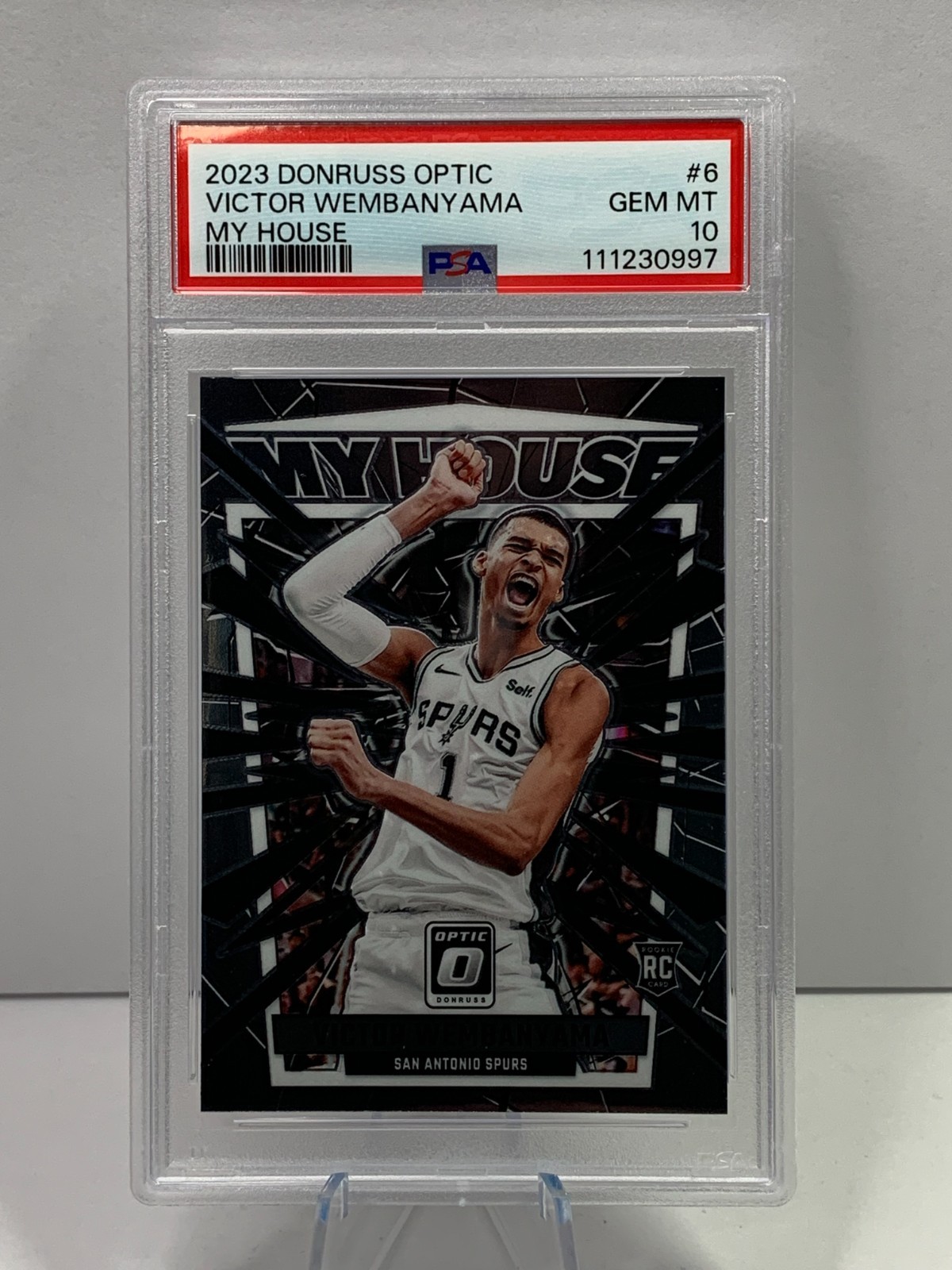 2023-24 Donruss Optic Victor Wembanyama My House Rookie RC PSA 10 #6