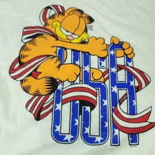 Vintage Garfield Bold Spirit USA Nightwear Sleep Shirt Apparel Unisex Medium NEW