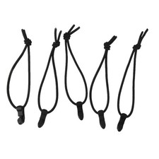 5pcs Schwarze Elastische Schnur Binden Schnallenriemen F&uuml;r Bergstock Stativ