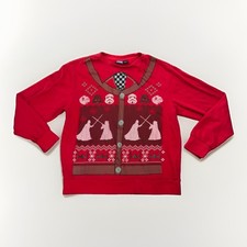 Star Wars Darth Vader Duel Ugly Christmas Sweater Sweatshirt Men  s Large