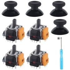 Joysticks Replacement for PS4 Controller,4 Pack Hall Effect 3D Analog Sensor ...