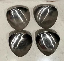 VTG. SELANDIA DENMARK STAINLESS STEEL SALT CELLARS TRIANGLES, LOT/4 MCM