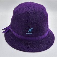Kangol Girls Size M 4-6 Purple Bucket Hat with Bow NWT