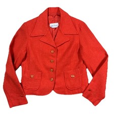 Vtg Bobbie Brooks Blazer SZ Small To Medium See Measurements Reddish Wool