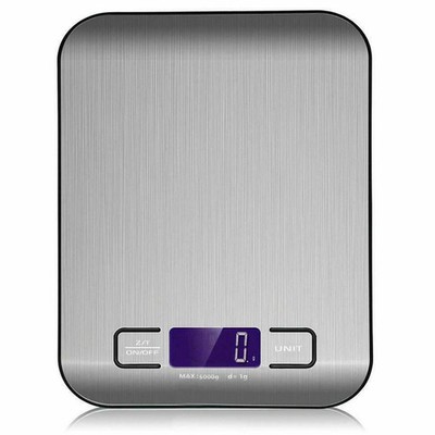 5 kg Digitale Küchenwaage Lebensmittelwaage Edelstahl LCD Elektronisch Wiegen