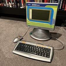 SUPER RARE Vintage Vtech Desk Pro learning keyboard and mouse with game charger