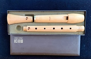 Alt Blockflöte Moeck Modell Flauto Dolce Barocker Griff mit Box NEUWERTIG!
