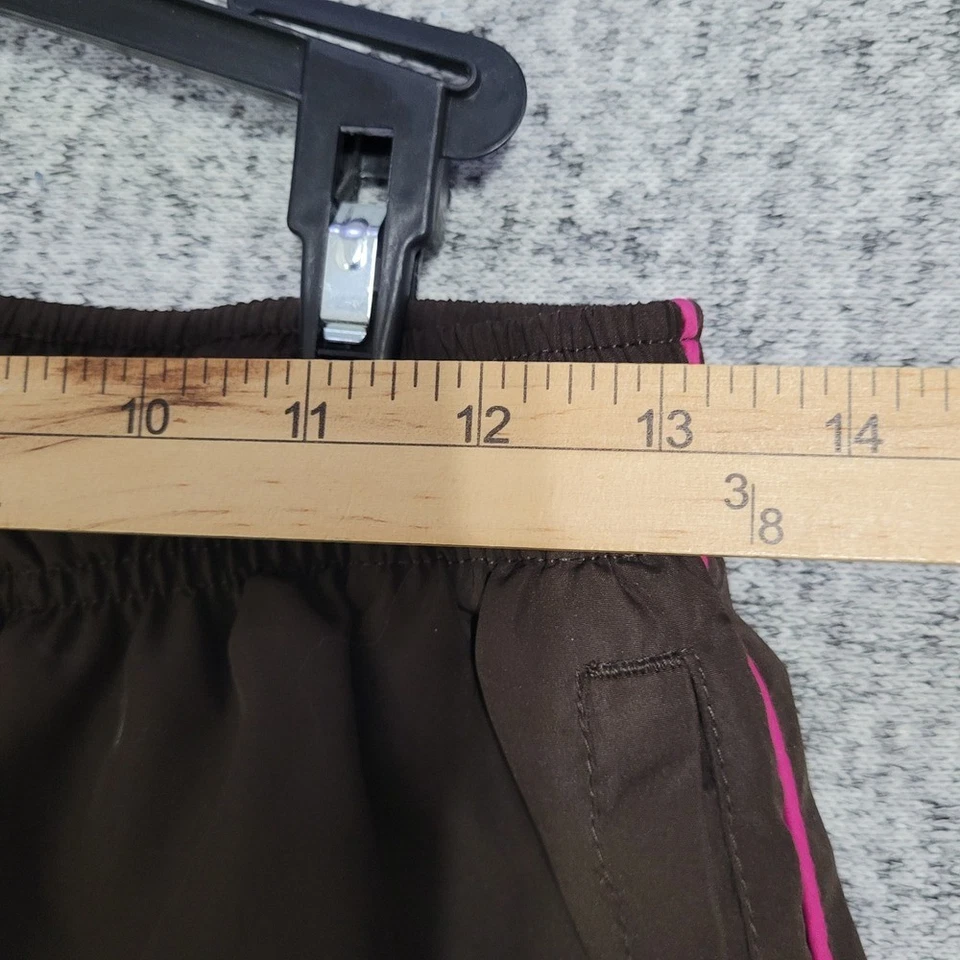 BCG Track Pants Brown Pink Stripe Zip Ankle Athletic Warm Up Pants L Yoga Wear - Image 4 of 4