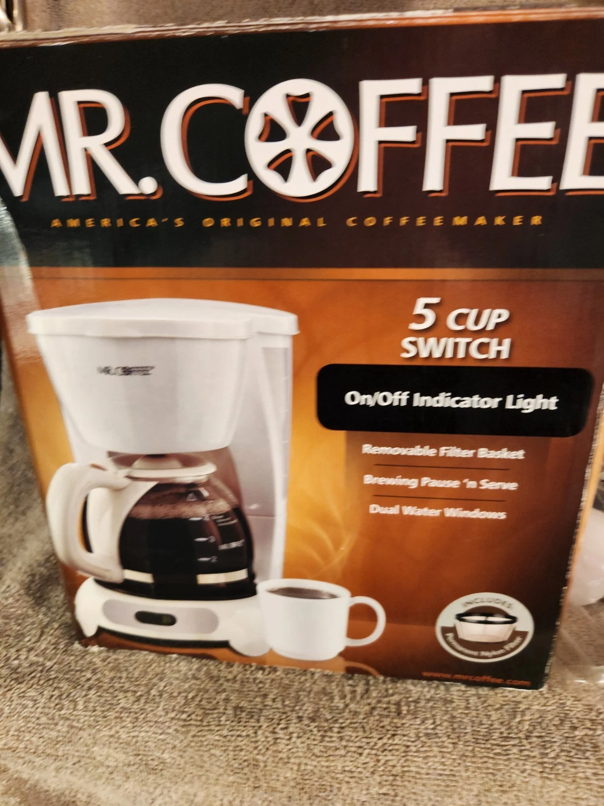 NEW Mr Coffee Switch 4 Cup Coffee Maker TF5 Pause N Serve Black Brewer