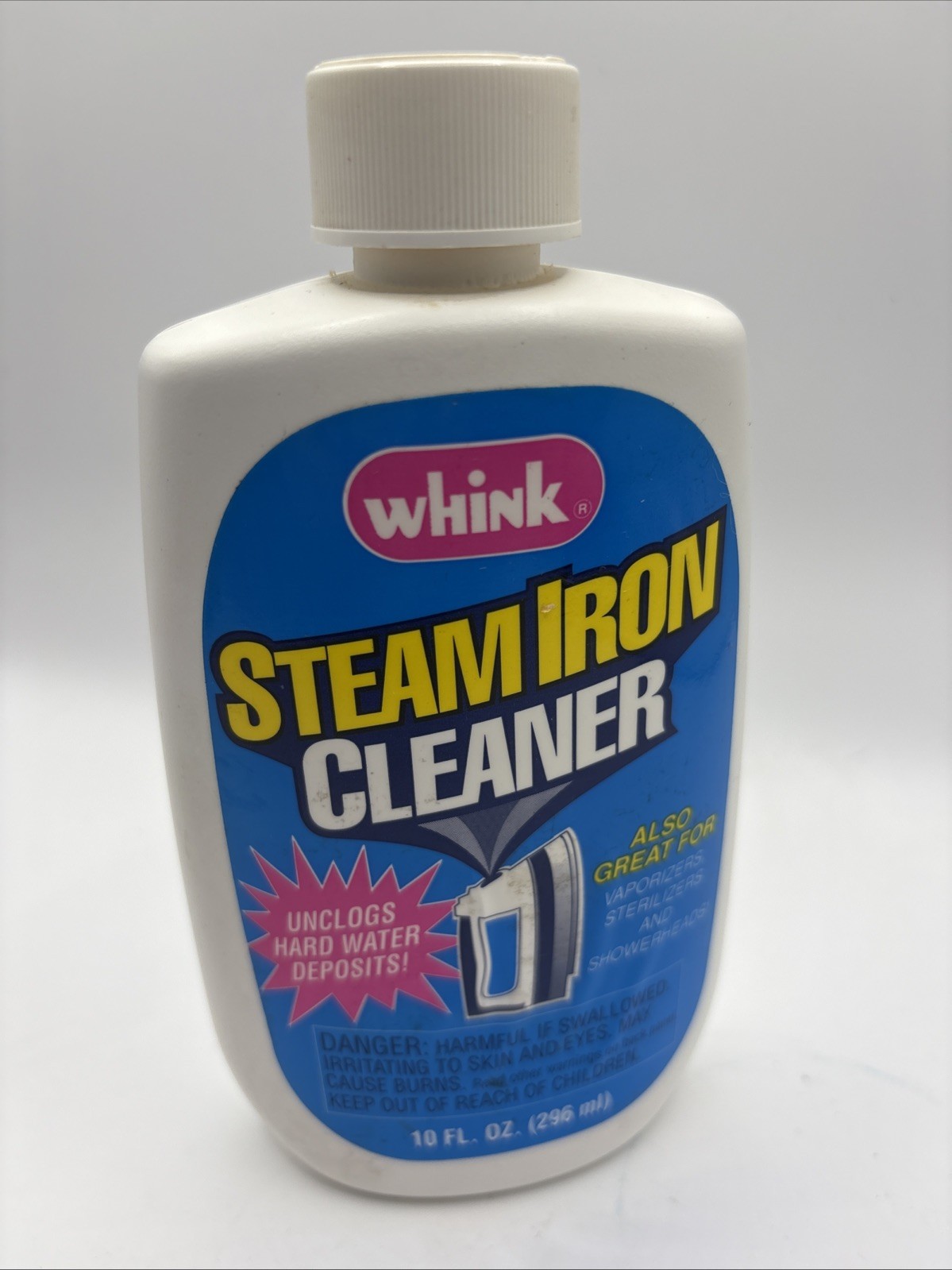 Whink Steam Iron Cleaner 10 oz Bottle Unclogs Hard Water Deposits NEW