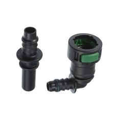 Car Fuel Line Hose Quick Release Connector Kit 90 Degree 11.8mm SAE to 5/16"