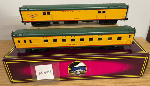 Paquete de 2 vagones tren de pasajeros escala O MTH 20-69110 Illinois Central City Miami 70' | Zustand: New