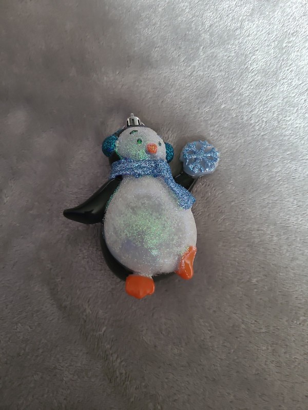 Vintage Glass Penguin Christmas Tree Ornament Decor