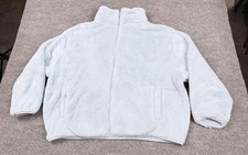 Old Navy Women’s 3X Light Blue Plush Sherpa Fleece Full Zip Jacket NWT