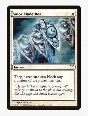 Valor Made Real | MTG DIS | Pauper EDH Instant Combat Trick Blocker | LP