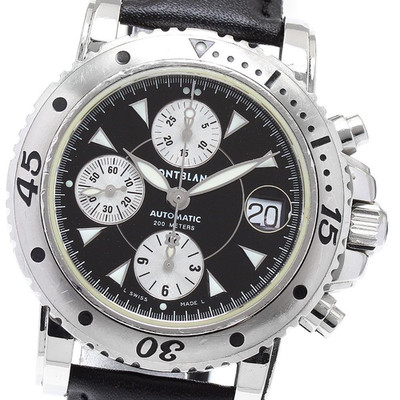 MONTBLANC Meisterstic 7034 Chronograph Datum schwarzes Zifferblatt...