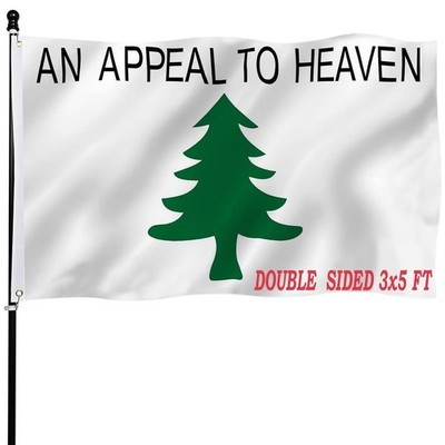 An Appeal to Heaven Flag 3x5 Double Sided Pine Tree Flags Vivid Color Heavy D...