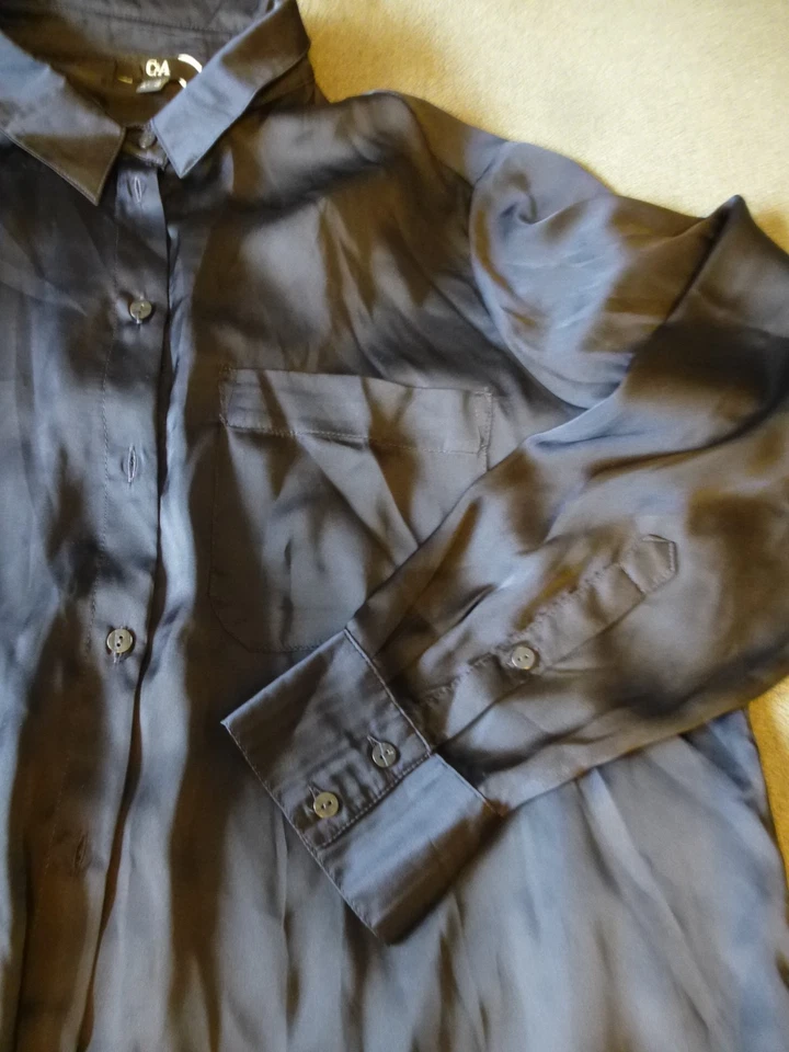 C&A Damen Satinbluse Gr 46 blau Neu mit Etikett - Bild 2 von 2