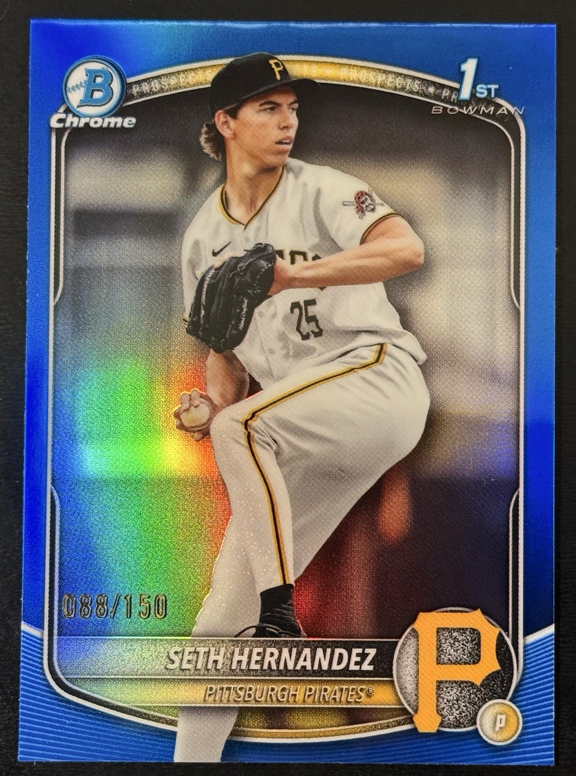 Seth Hernandez True Blue /150 2025 Bowman Draft First 1st Pirates