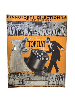 Vintage 1935 TOP HAT Sheet Music Fred Astaire Ginger Rogers Irving Berlin Rare
