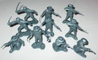 Marx 1950s Fort Apache 60MM Metallic Blue Dismounted Cavalry Troopers