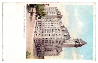 Postcard: POST OFFICE, WASHINGTON DC