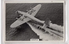 Aviation cigarette Card 1938 - #14 Short Bros. Empire Flying Boat Canopus Medway