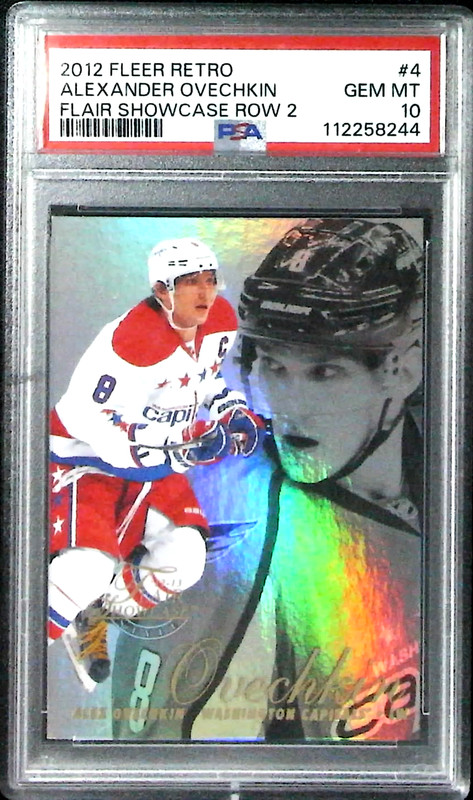 2012 FLEER RETRO FLAIR SHOWCASE ROW 2 #4 ALEXANDER OVECHKIN PSA 10