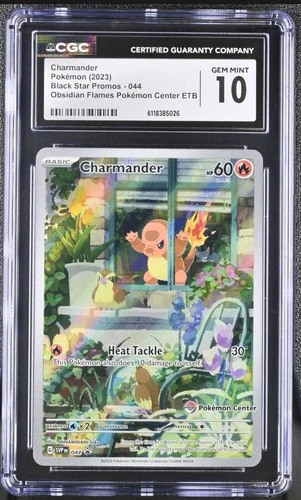 2023 POKEMON OBSIDIAN FLAMES POKEMON CENTER ETB PROMO SVP #044 CHARMANDER CGC 10