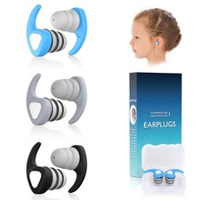 Kid Swimming Ear Plugs 3 Pair Waterproof Reusable Silicone for Pool Bath Surfing