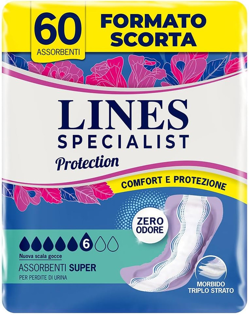 Stock 60 Assorbenti Protection Super - Massima Assorbenza Incontinenza