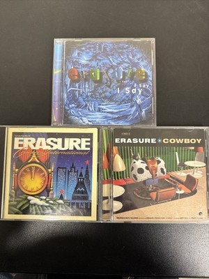 Erasure 3 CD Lot I Say I Say 1994 M/Crackers 1988 VG+/Cowboy 1997 M 29 Tracks