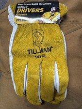 Tillman 1414XL Leather Driver Gloves XL Cowhide Unlined Work Gloves