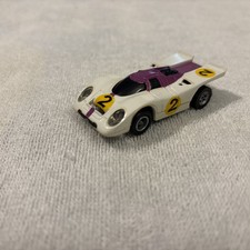 AFX Porsche 917 white purple black glass lit chassis runs  