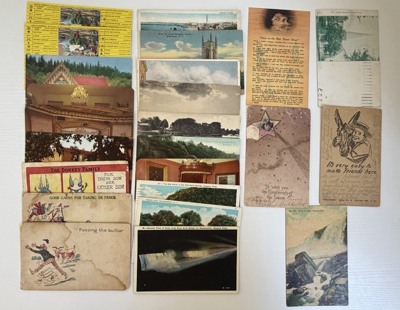 Vintage Mixed Lot of Postcards from USA, 24 Total, Used/Unused