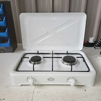 DCG EKP2422, 2 Burner Gas Cooker With Lid ROHS White Eltronic Table Hob CE