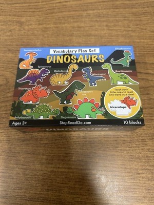 Educational Blocks Playset DINOS Matching Scenes For Speech Therapy Autism ABA