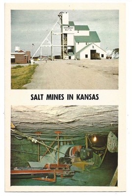 Central Kansas c1960's Salt Mines, mining equipment, Independent Salt Co.
