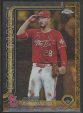 2025 Topps Gilded Collection Nolan Arenado #61 Gold Wave Refractor /75 Cardinals