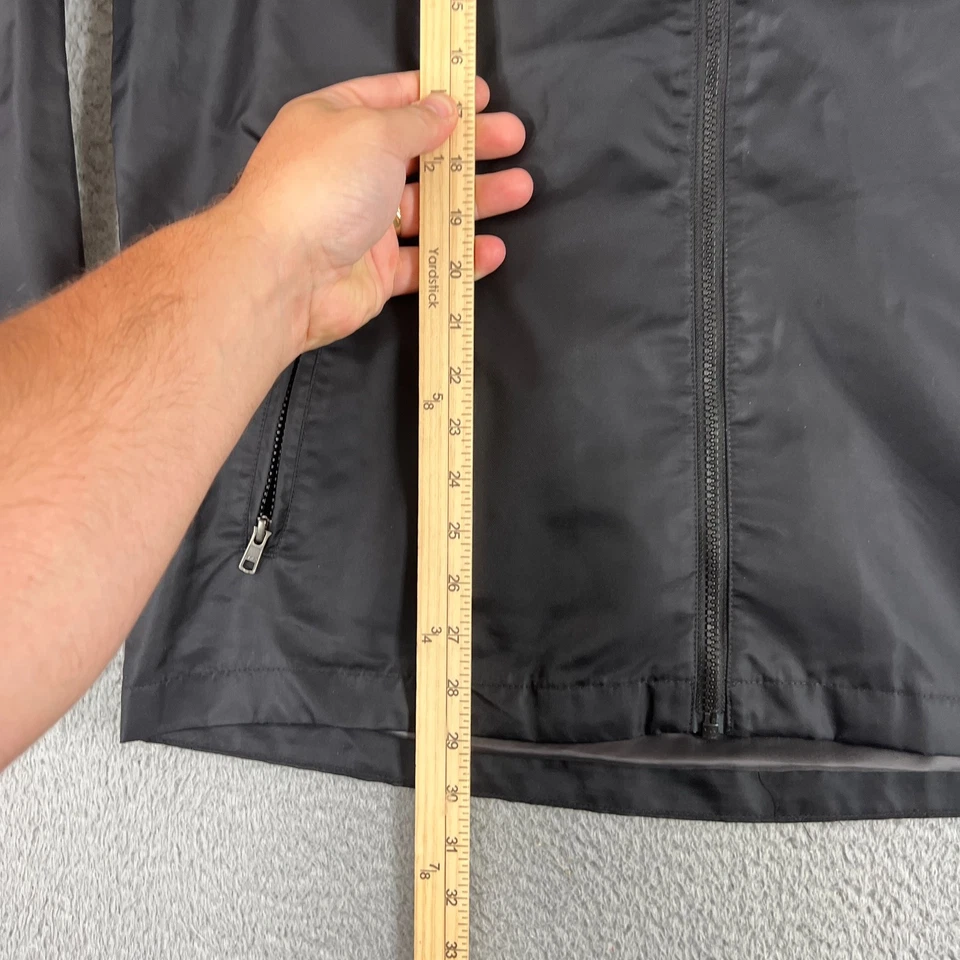 Harley Davidson Jacket Mens L Motorcycle Nylon Rain Black/Grey Embroidered Hoody - Image 4 of 4