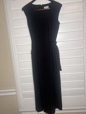 Tahari Jp Suit Women’s Size 6 Scoop Neck With Pockets Black Sleeveless Dressy