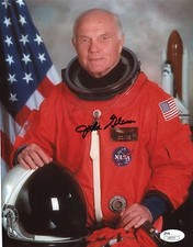 John Glenn Signed Autograph 8x10 Photograph Astronaut Senator JSA Authenticated 