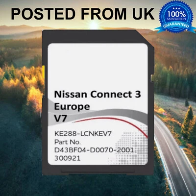 GPS NISSAN Connect 3 V7 Navigation SD CARD Juke Micra Qashqai Map UK 2022 2023