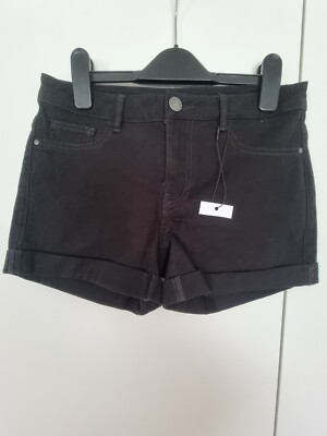 Jacqueline De Yong Ladies Black Shorts Size Medium Brand New