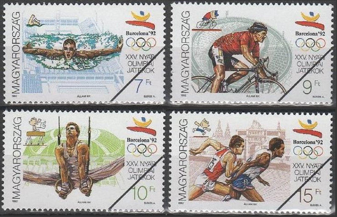 Specimen, Hungary Sc3334-7 1992 Barcelona Olympics, Swimming