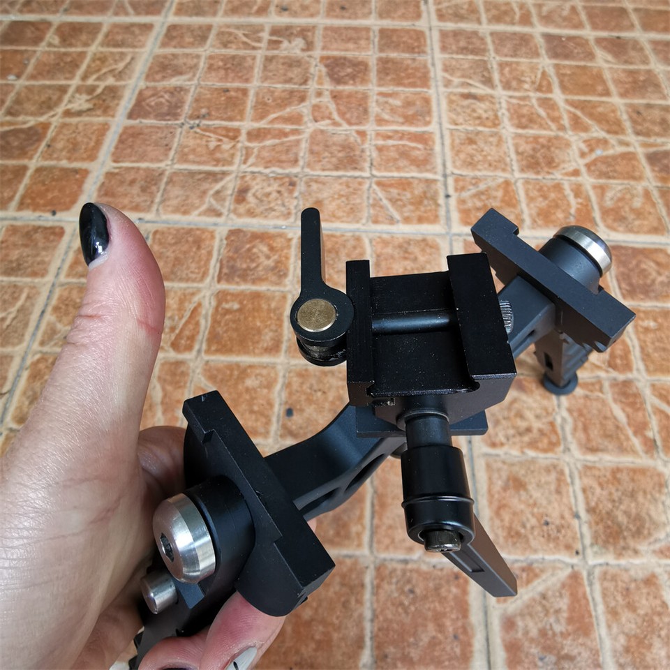 Bipode Tactique Réglable 7.5-9 Pouces Pour Fusil - Montage Picatinny QD - Noir Mat, Aluminium - Neuf