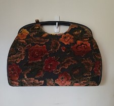Vintage Lassy Usa Floral Carpet Bag