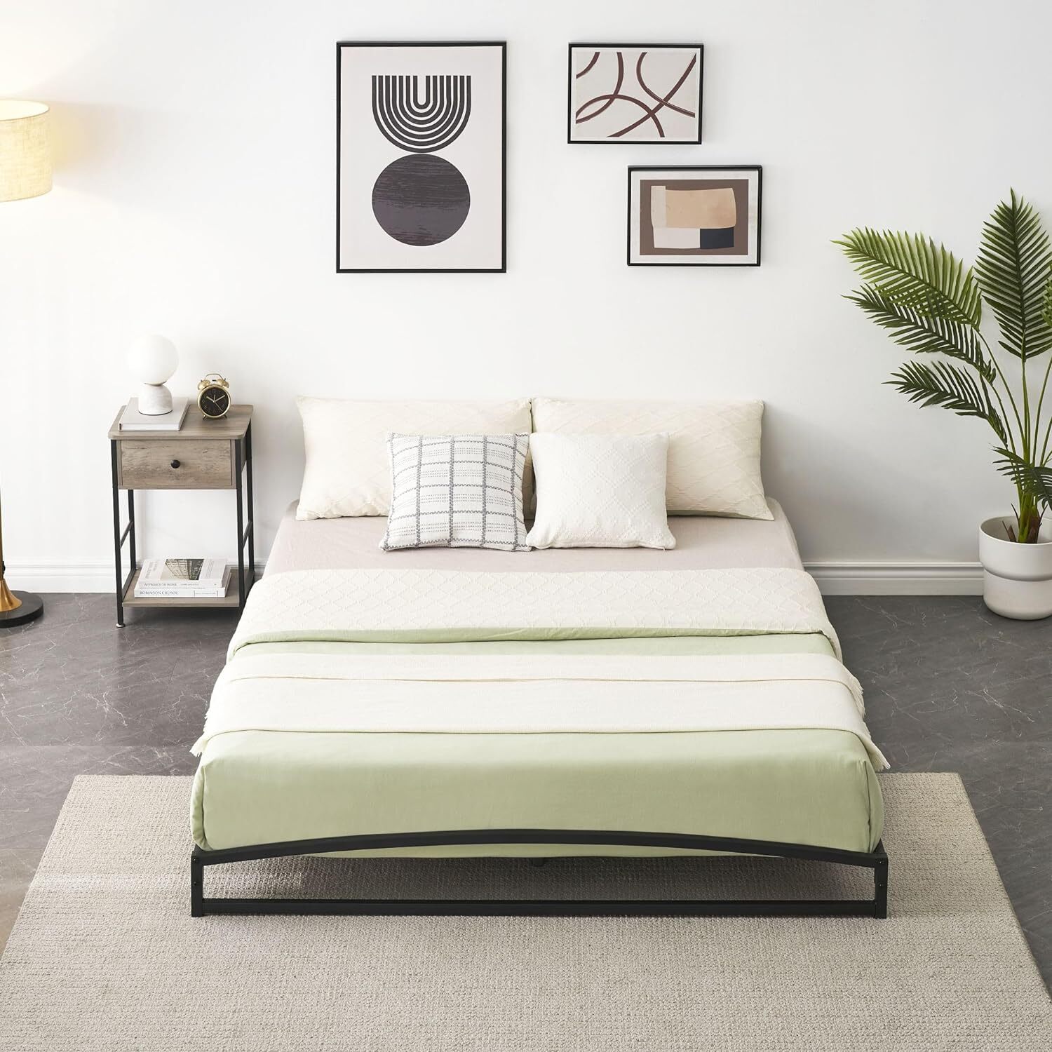 Queen Bed Frame, 6 Inch Heavy Duty Metal Queen Size Platform Bed Frame