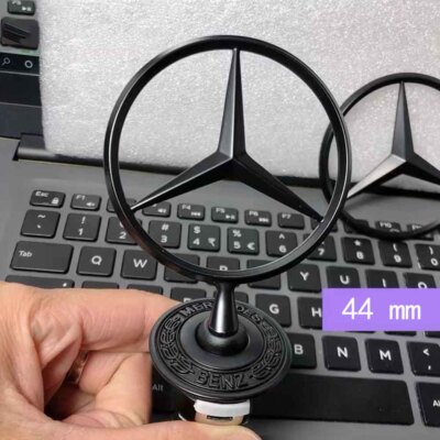 Für Mercedes Benz Fronthaube Ornament Stern Montiert Emblem C E S C300 AMG Schwa